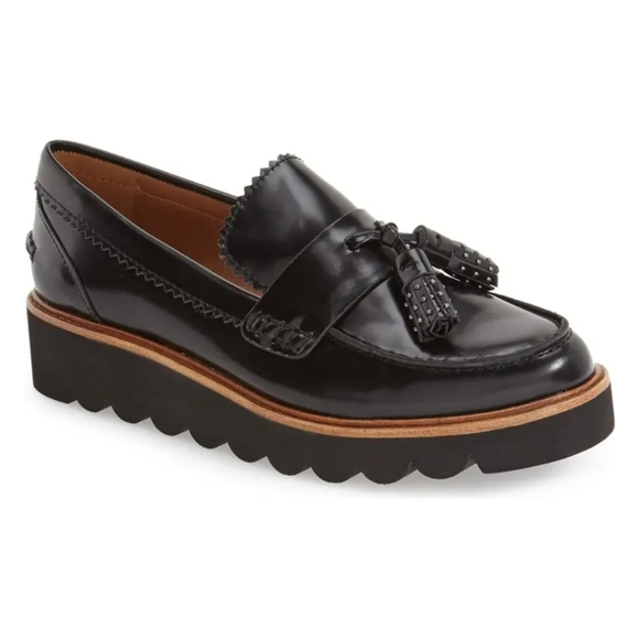 Coach irvine platform loafers black platform 7